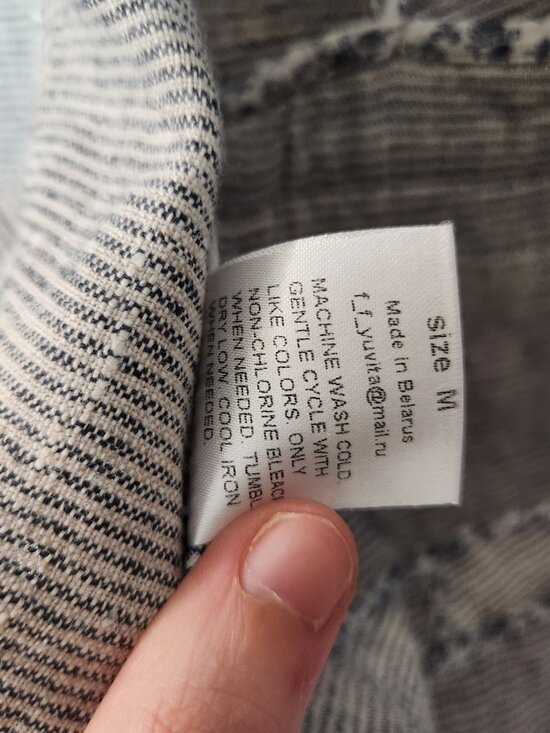 Yuvita Womens Medium Linen Cotton Blazer Gray Striped - Picture 6 of 6